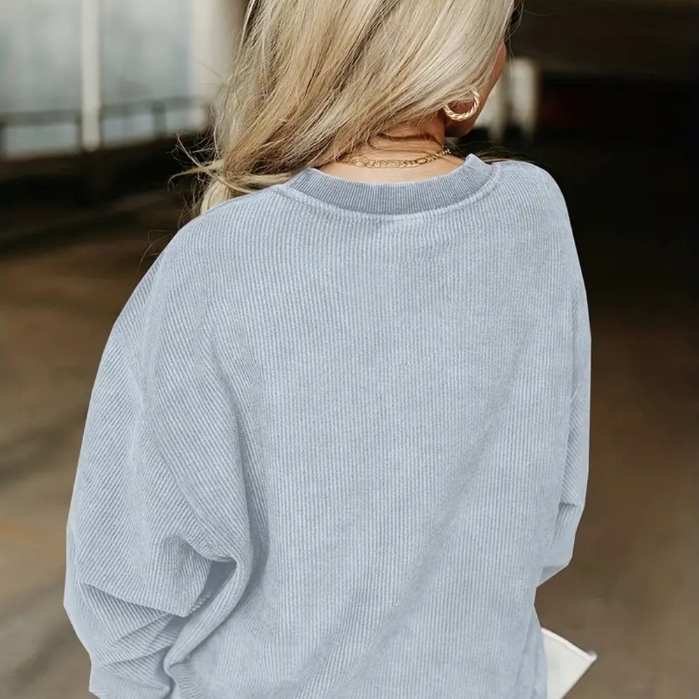 {NEW} Western Boho "HOWDY" Sweatshirt Gray Medium - Picture 4 of 4